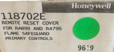 NEW HONEYWELL 118702E REMOTE RESET COVER FOR RA890 AND R4795