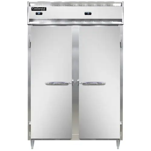 Continental D2RFN 52" Designer Line Two Section Commercial Combo Refrigerator Freezer - Solid Doors, Dual Temp, 115v