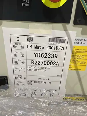 New | in-Stock FANUC LR Mate 200iD/7L , R-30iB Mate Plus Controller, Pendant Robots Michigan US | Maverick Industrial Sales #1395339