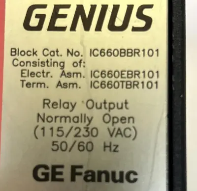 Used GE FANUC IC660EBR101 Input / Output Modules | Surplus Asset Holdings #1206092