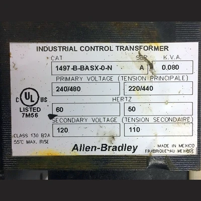 Allen Bradley 80 VA Single Phase 240-480/120 Volt