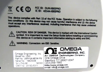 NEW OMEGA ENGINEERING UWPH-2A-NEMA-M12 WIRELESS TRANSMITTER UWPH2ANEMAM12