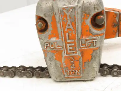 Yale AG2 Pull Lift Chain Hoist Come A Long #50 Roller Chain 5' Length to Hook