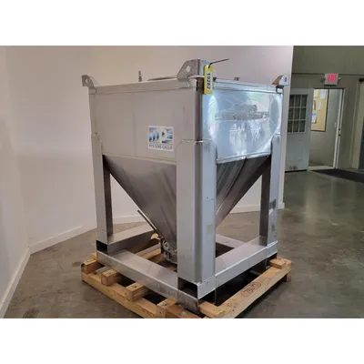 Used MPE Systems Group 35 Cu/Ft Stainless Steel Dry Storage Tote Bin