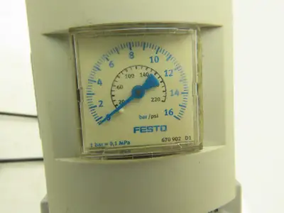 Festo MS6-LFR-3/8-D7-E-R-M-AS Regulator Filter Gauge 300/180 psi 3/8" NPT