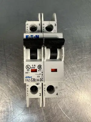 Eaton FAZ-C20/2-NA-DC 2P 500VDC 60947-2 FAZ-C20/2-NA (6.4.3)