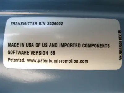 Used Micro Motion 2700 R12 BB AEZZZ Sensors New Hampshire US | Bitter End Trading #1452910