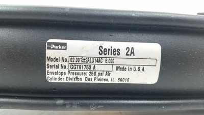 Parker Cylinder 02.00 CJ2ALU14AC 6.000 Series 2A 2” Bore 6” Stro