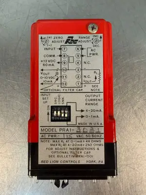 Red Lion PRA1-3021 Controls Signal Converter Ac Pwr 115Vac 50/60Hz (9.3.5)