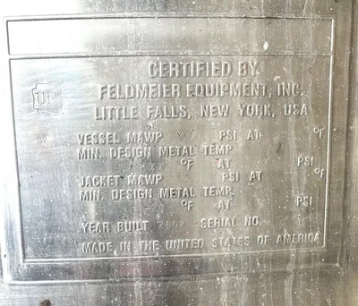 2002 FELDMEIER 600 gallon Jacketed Double Motion Mix Kettle TANKS / KETTLES | EcReCon Inc (6)