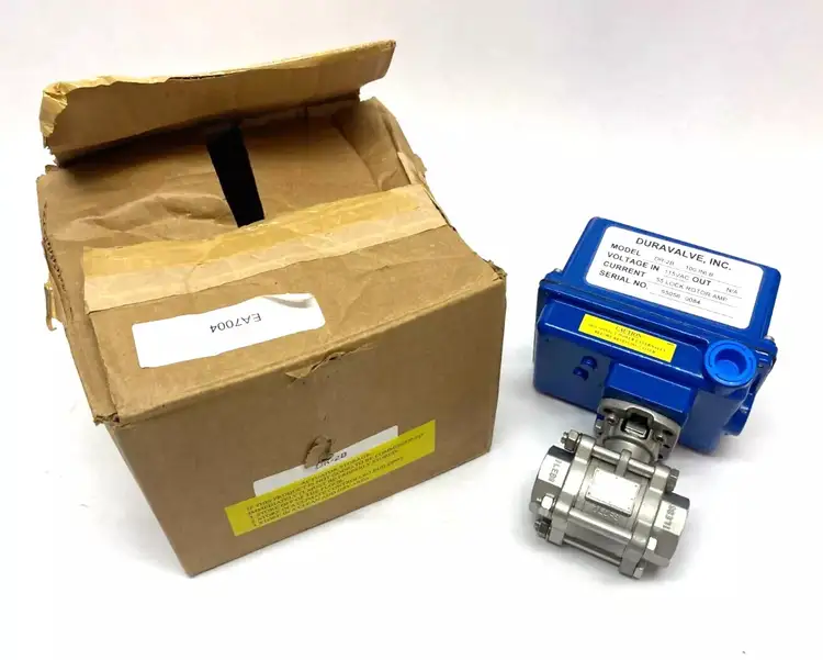 Used DURAVALVE ELECTRIC ACTUATED BALL VALVE DM 340 W/ DR-2B ACTUATOR Linear Actuators | Maverick Industrial Sales #1119589