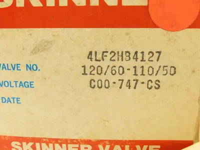 Honeywell Skinner 4LF2HB4127 Lancer Solenoid Valve 2-Way NC 120V 125PSI 1/2" NPT