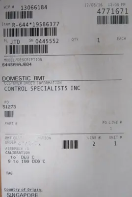 NEW ROSEMOUNT 644SANAJ6Q4 TEMPERATURE TRANSMITTER 4771671