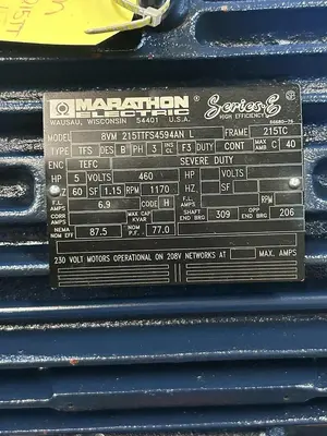 Used MARATHON ELECTRIC 8VM215TTFS4594ANL Industrial Controls Ohio US | Surplus Asset Holdings #1364354