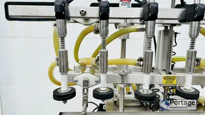 USED INLINE FILLING SYSTEMS SEMI-AUTOMATIC OVERFLOW FILLER