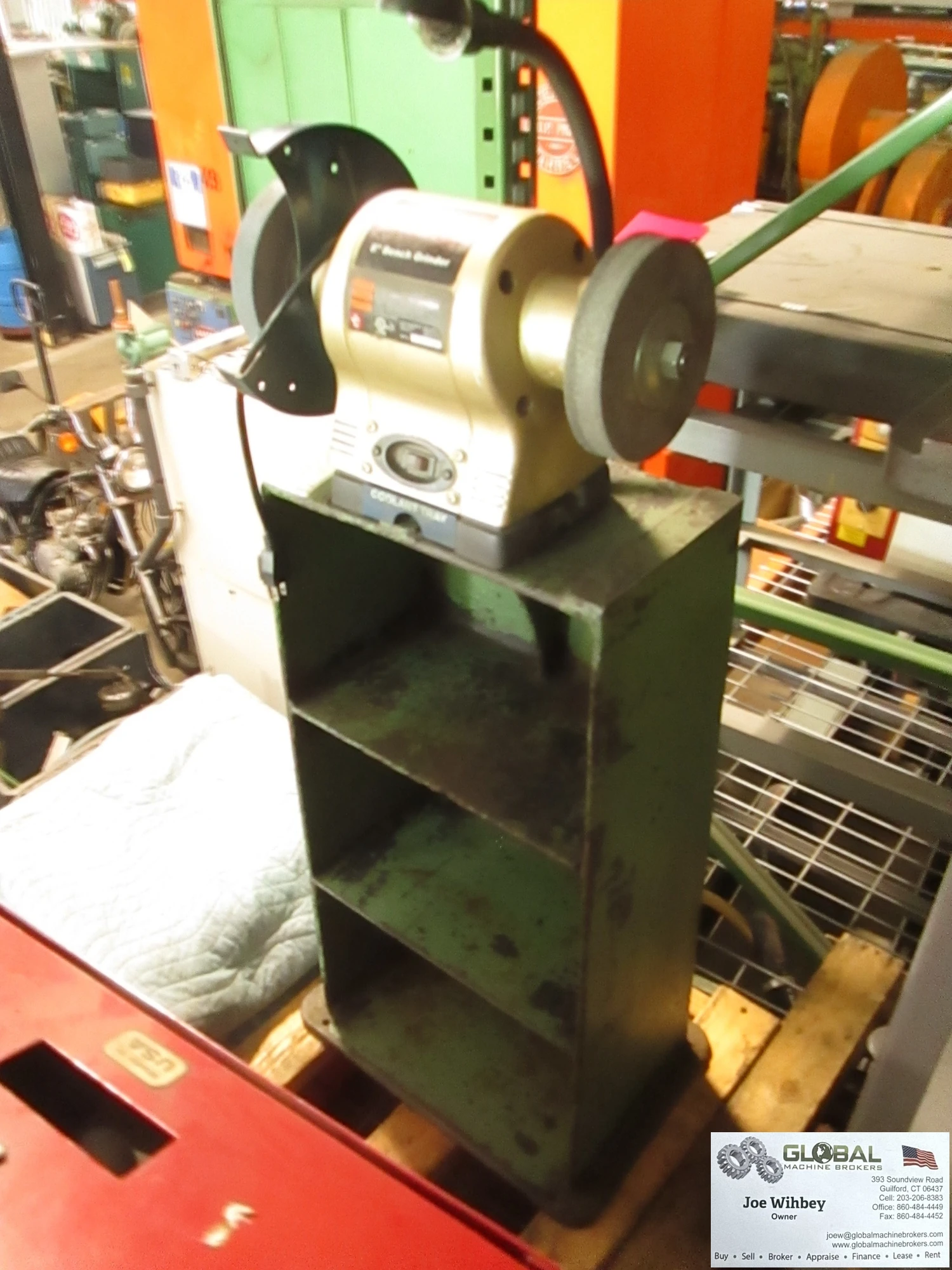 Ryobi 8" Bench Grinder With Pedestal Stand, Works Great
