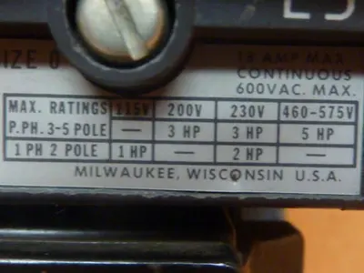 USED ALLEN BRADLEY 509-AOD SER B