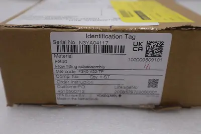 NEW YOKOGAWA FS40-V22-TP FLOW FITTING SUBASSEMBLY STAINLESS STEEL STOCK G428A