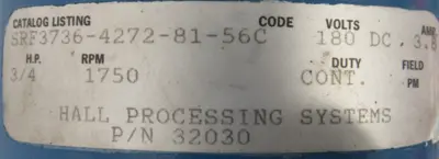 REFURBISHED PACIFIIC SCIENTIFIC SRF3736-4272-81-56C MOTOR SRF373642728156C
