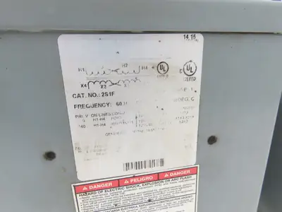 Square D 2S1F Stepdown Power Transformer 2KVA 1Ph HV 240/480 LV 120/240 Lot of 3