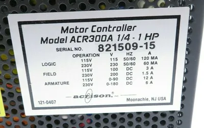 NEW ACRISON ACR300A DRIVE DC CONTROLLER ACR300A
