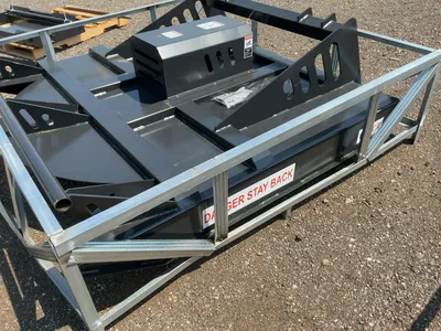 New JCT 72” Brush Mower Skid Steer Attachment, hydraulic driven with hoses and quick coupler fitting...