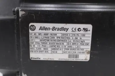 MPL-A560F-MJ72AA ALLEN BRADLEY KINETIX SERVO MOTOR REFURBISHED STOCK 620D