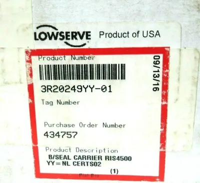 NEW FLOWSERVE 3R20249YY-01 B/SEAL CARRIER RIS4500 3R20249YY01