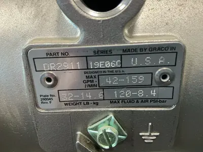 Used GRACO DR2911 Diaphragm Pumps Ohio US | HGR 24 #1301666