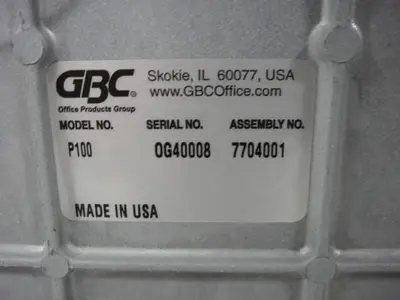 USED GBC DOCUBIND P100