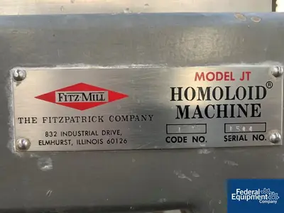 USED Fitzpatrick JT Homoloid Fitzmill, S/S, 5 HP