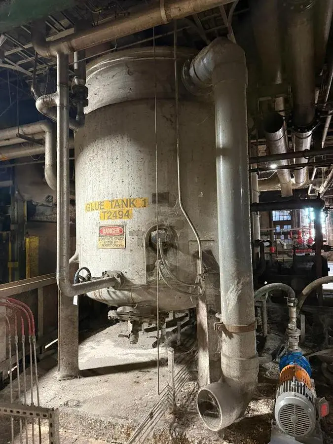 2,500 GALLON 7' DIAMETER X 9' TALL STEEL PRO JACKETED STAINLESS STEEL TANK