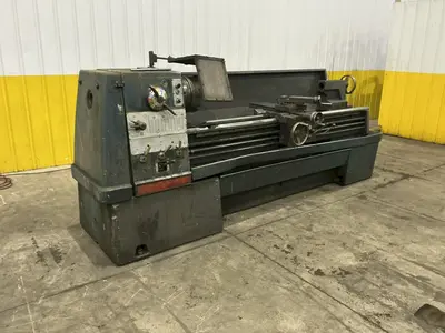 21" X 84" CLAUSING MODEL #21 ENGINE LATHE METRIC & 3.5" HOLE: YOBRO #25140