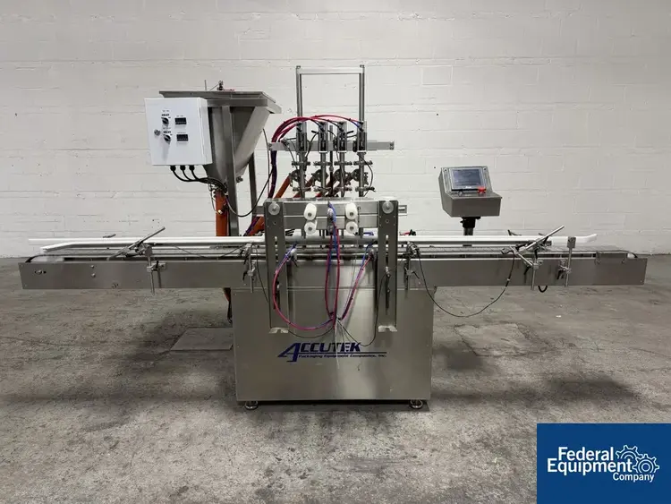 Used Accutek Accutek Inline Piston Filler, Model AVF4-16 Liquid Fillers Ohio US | Federal Equipment Company #1337957