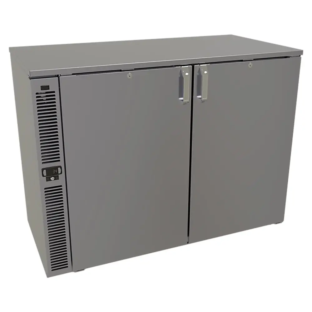 Glastender F1SB44 2 Section Glass Chiller w/ 299 Mug Capacity - Black, 120v
