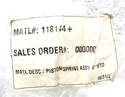 NEW UNBRANDED 118144 PISTON / SPRING ASSEMBLY