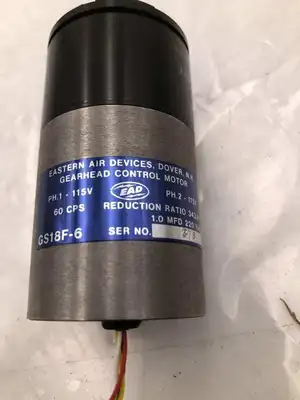Eastern Air Devices GS18F-6 Gearhead Control Motor 115V 60CPS 343.8:1