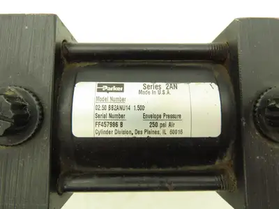 Parker BB2ANU14 Pneumatic Air Cylinder 2.5" Bore 1.5" Stroke Rear Clevis