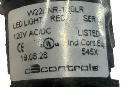 NEW LOT OF 4 C3 CONTROLS W22UNR-120LR-WLC PILOT LIGHT W22UNR120LRW