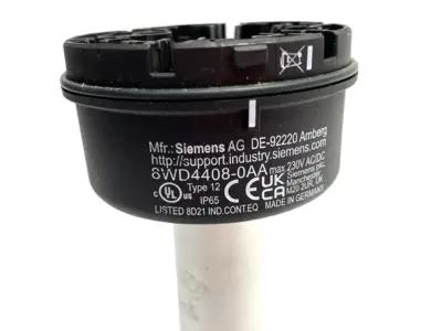 Used SIEMENS STACK LIGHT CONNECTION ELEMENT 70MM DIA. W/ 4" PIPE MOUNT Lighting | Maverick Industrial Sales #1101225