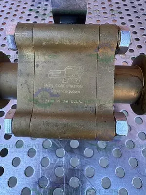 USED A&N CORPORATION C1100-QF25 BRASS BALL VALVE 1X10-8 TORR W/ 1 1/2" SANITARY FITTING