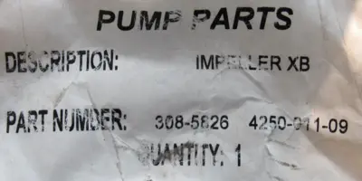 NEW 4250-011-09 IMPELLER XB 308-5826 425001109 4240-010-00