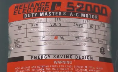 NEW RELIANCE ELECTRIC P48HO302P-RX AC MOTOR S2000, 1/4HP, P48HO302P