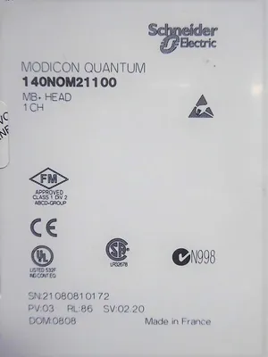 Schneider 140 NOM 211 00 Modicon Quantum MB+ Head 1 Ch Module No Door Used