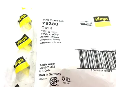 New | in-Stock Viega ProPress Male Pipe Adapter, FTG x MPT - Model 2911.1ZL LOT OF 13 Plumbing Equipment Michigan US | Maverick Industrial Sales #1473974