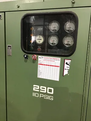 Joy T0290EAN40 Twistair Industrial Rotary Screw Air Compressor 110PSIG