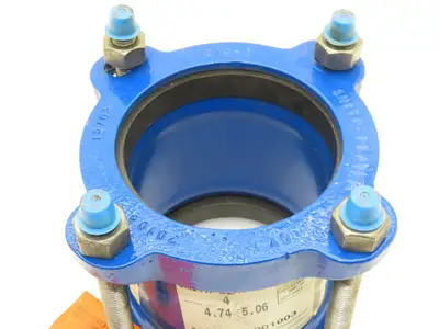 Smith Blair 411 Ductile Iron Pipe Coupler 4" Nominal 4.75-5.06" 4 Bolt