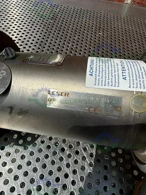 USED LESER 4484.7524 STAINLESS STEEL SAFETY VALVE W/ 1.5" TO 2" SANITARY FITTINGS