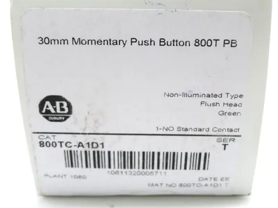 NEW ALLEN BRADLEY 800TC-A1D1 MOMENTARY PUSH BUTTON SERIES T 800TC-XD1 800TCA1D1
