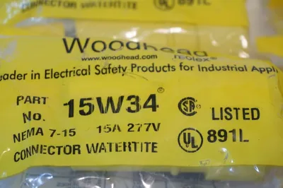 4 NEW WOODHEAD 15W34 WATERTITE CONNECTOR